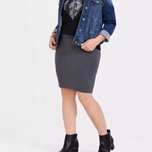 NWT TORRID | Charcoal Grey Fleece Foldover Mini Skirt | Sz. 3X